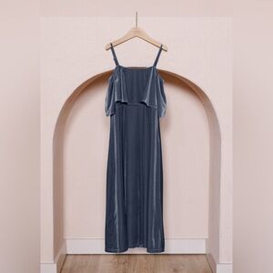 Revelry Juniors Riley Convertible Velvet Dress Indie Blue Maxi Dress J10